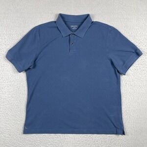 Untuckit Polo Shirt Mens Large Blue Cotton Preppy Workwear Office‎ Travel Golfer